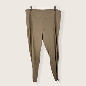 Eileen Fisher Linen Blend Pull On Tapered Pants Size 18